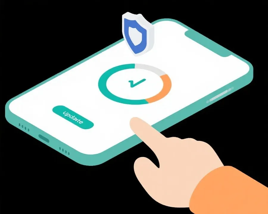 移动应用更新示意